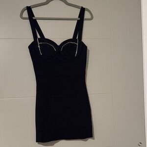 Black Dress with crystals Detailing